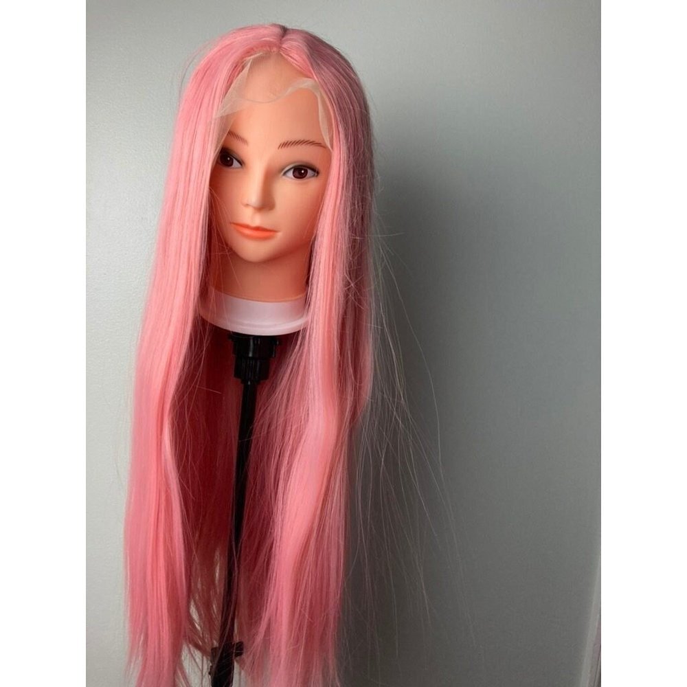 Pink Straight Lace Wig
